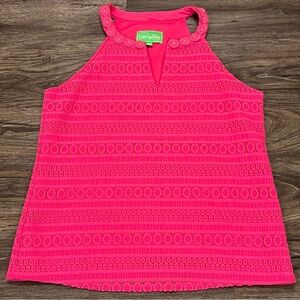 PAPPAGALLA‎ Women’s Bright Pink Medium Lined Halter Tank